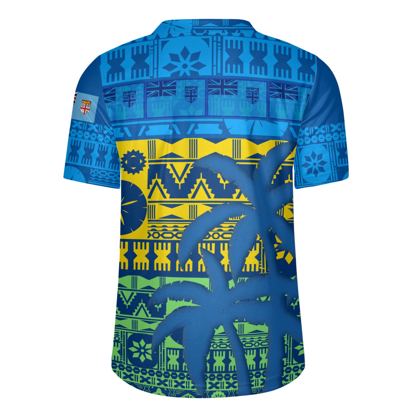 Fiji Rugby Jersey Fijian Tapa Patterns Palm Tree Design