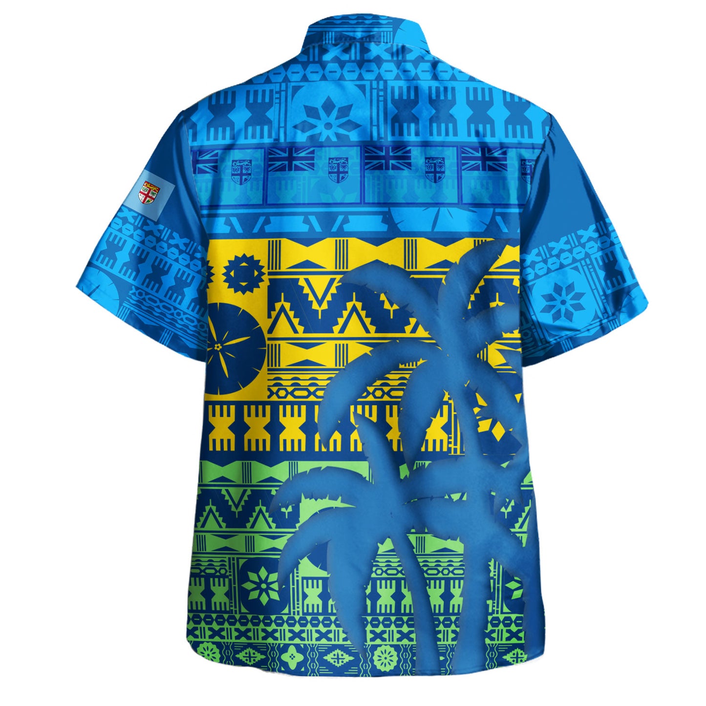 Fiji Hawaiian Shirt Fijian Tapa Patterns Palm Tree Design