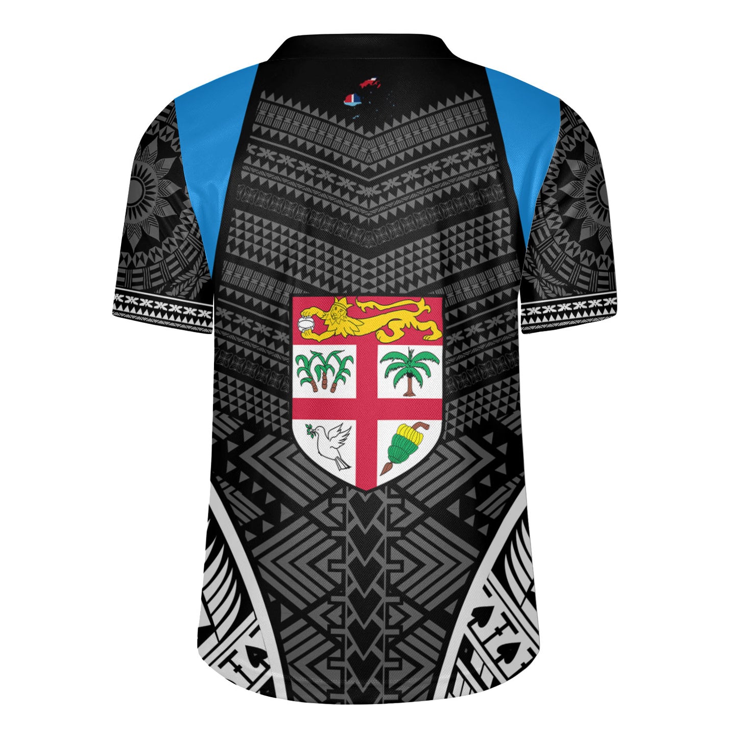 Fiji Rugby Jersey - Custom Fijian Tapa Patterns Sport Style