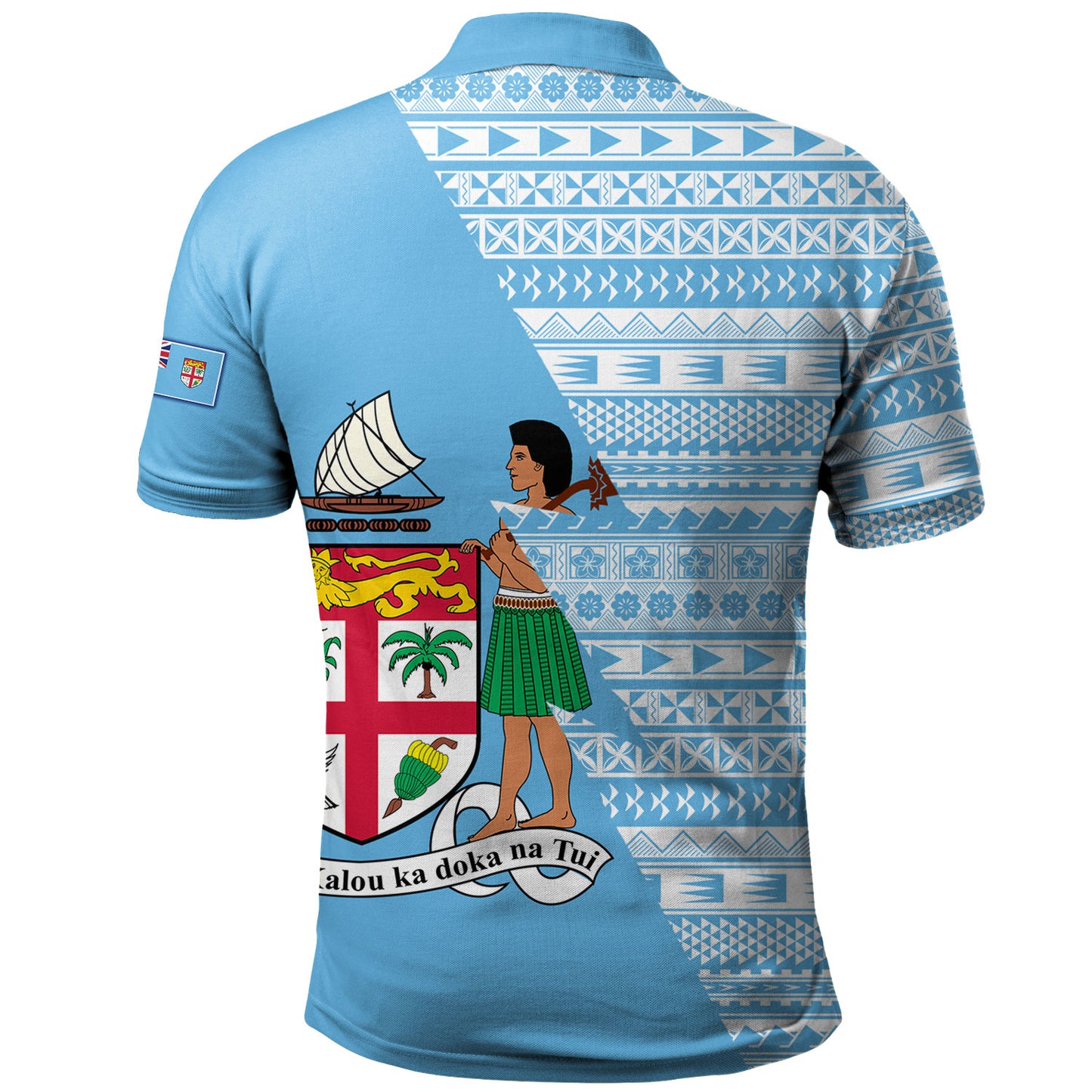 Fiji Custom Personalised Polo Shirt Flash Style