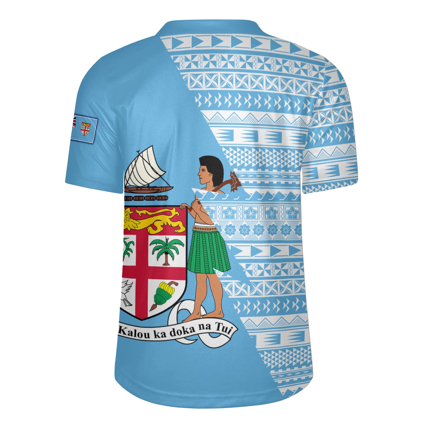 Fiji Custom Personalised Rugby Jersey Flash Style