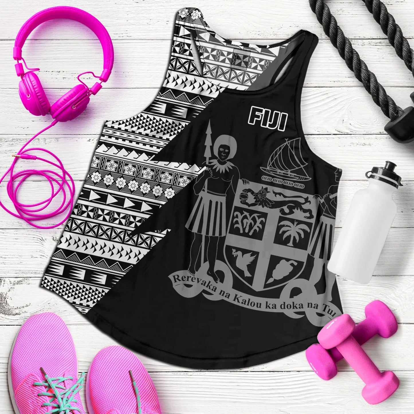 Fiji Custom Personalised Women Tank Flash Style