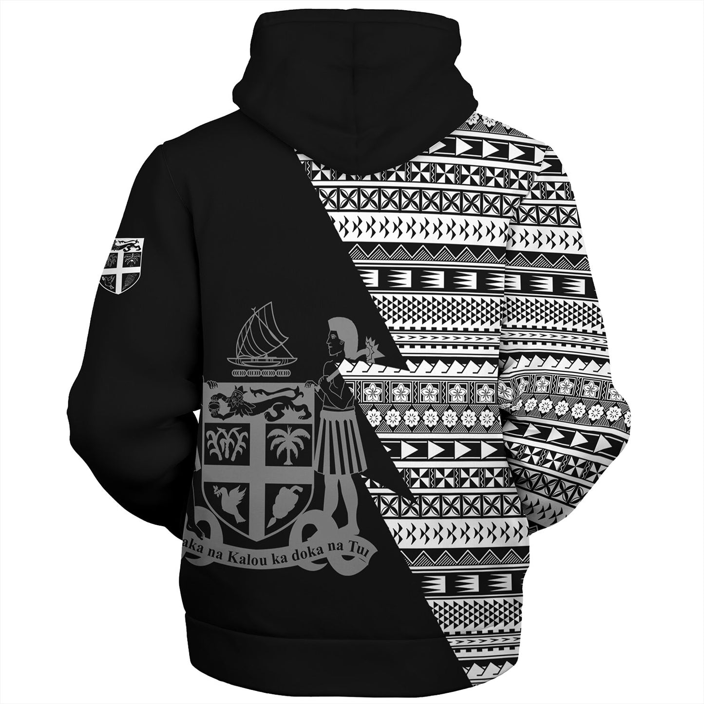 Fiji Custom Personalised Sherpa Hoodie Flash Style
