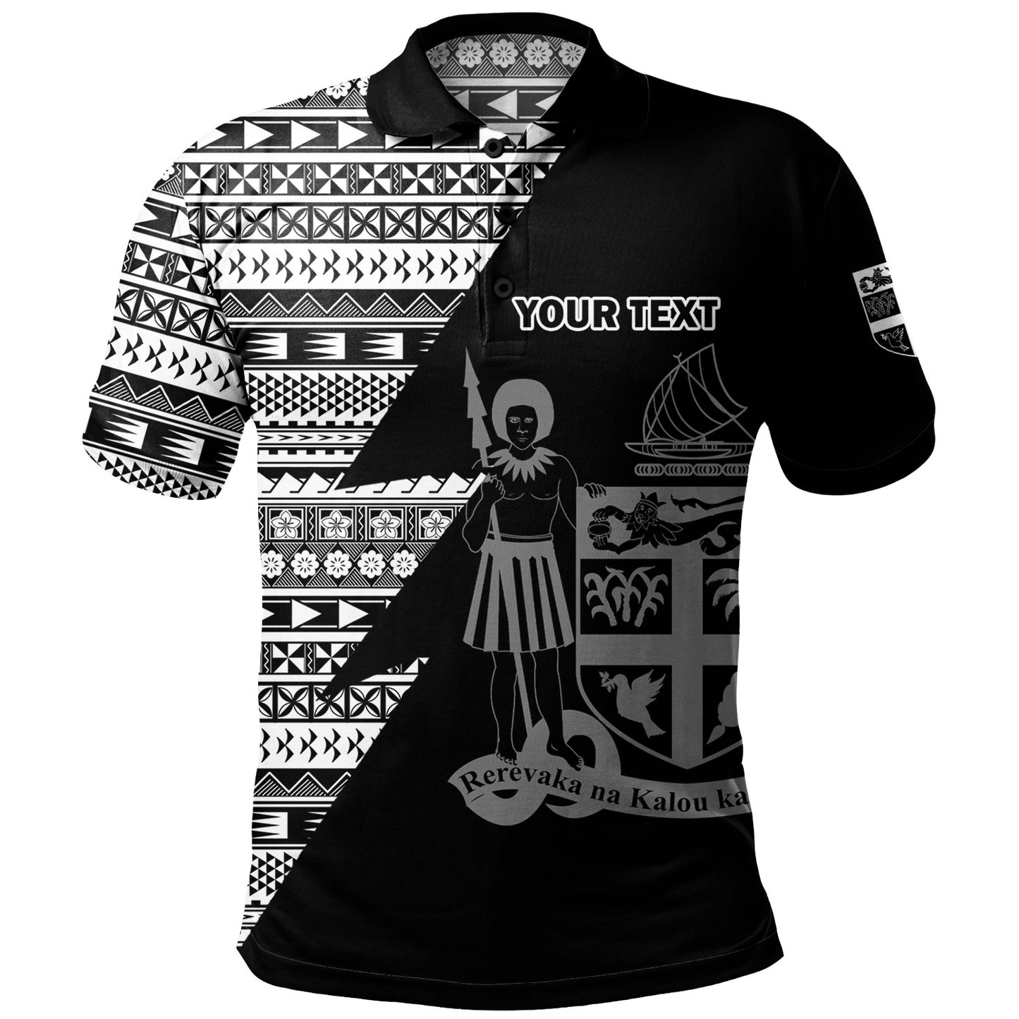 Fiji Custom Personalised Polo Shirt Flash Style