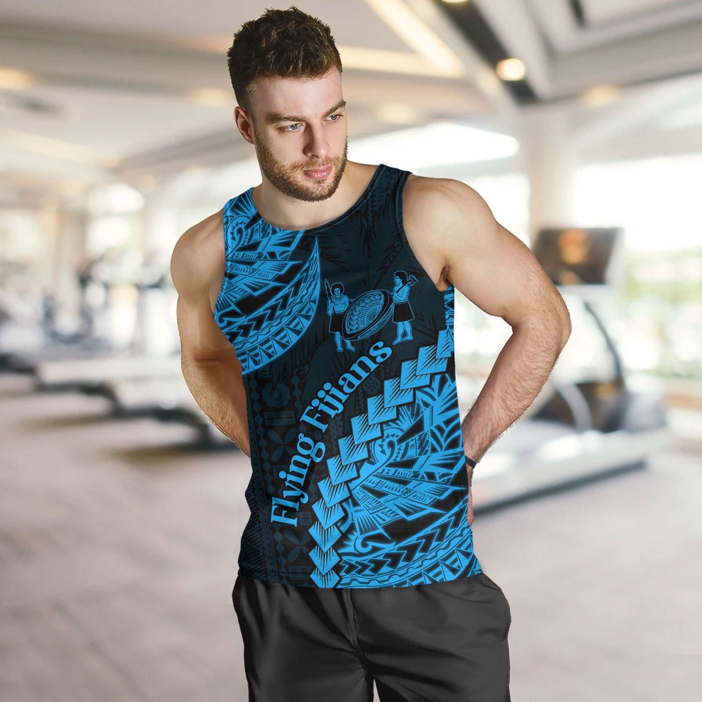 Fiji Tank Top Kaiviti Fiji Rugby Palm Tree