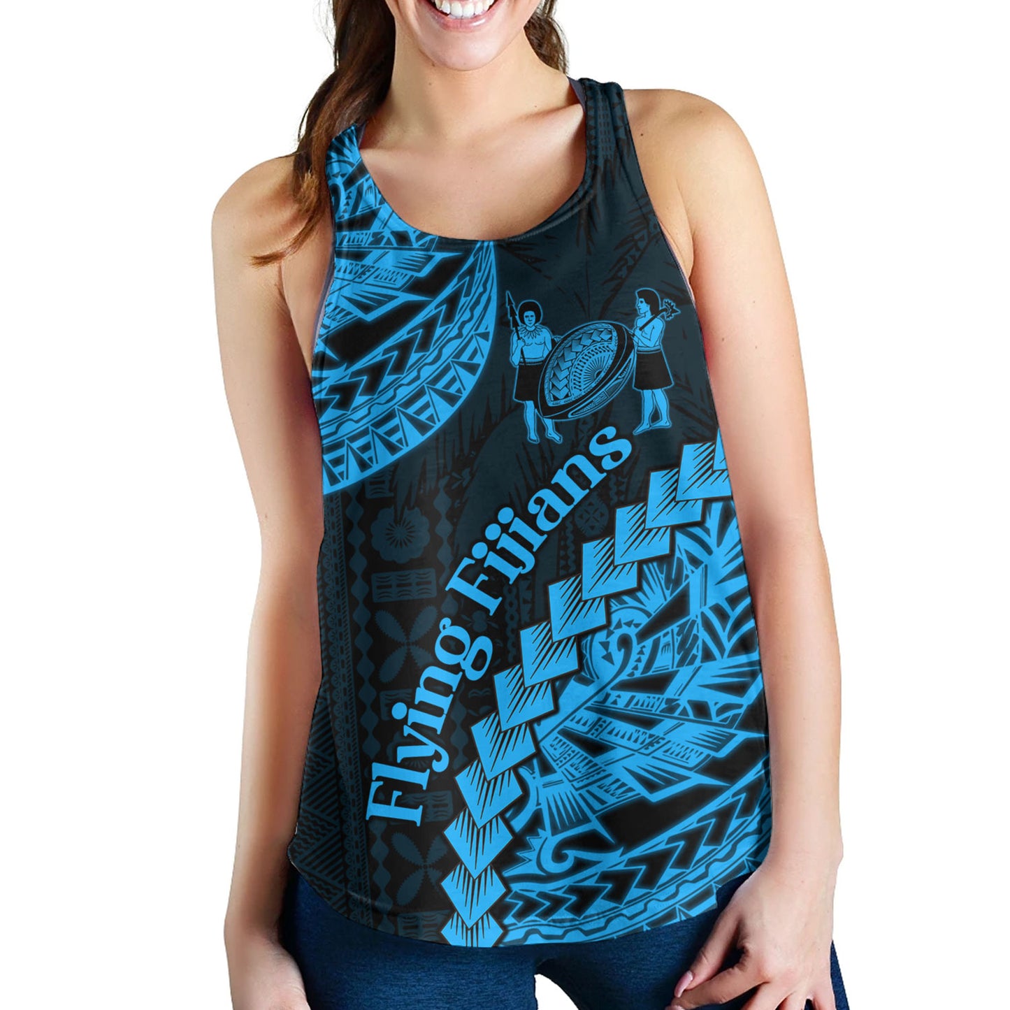 Fiji Women Tank Kaiviti Fiji Rugby Palm Tree