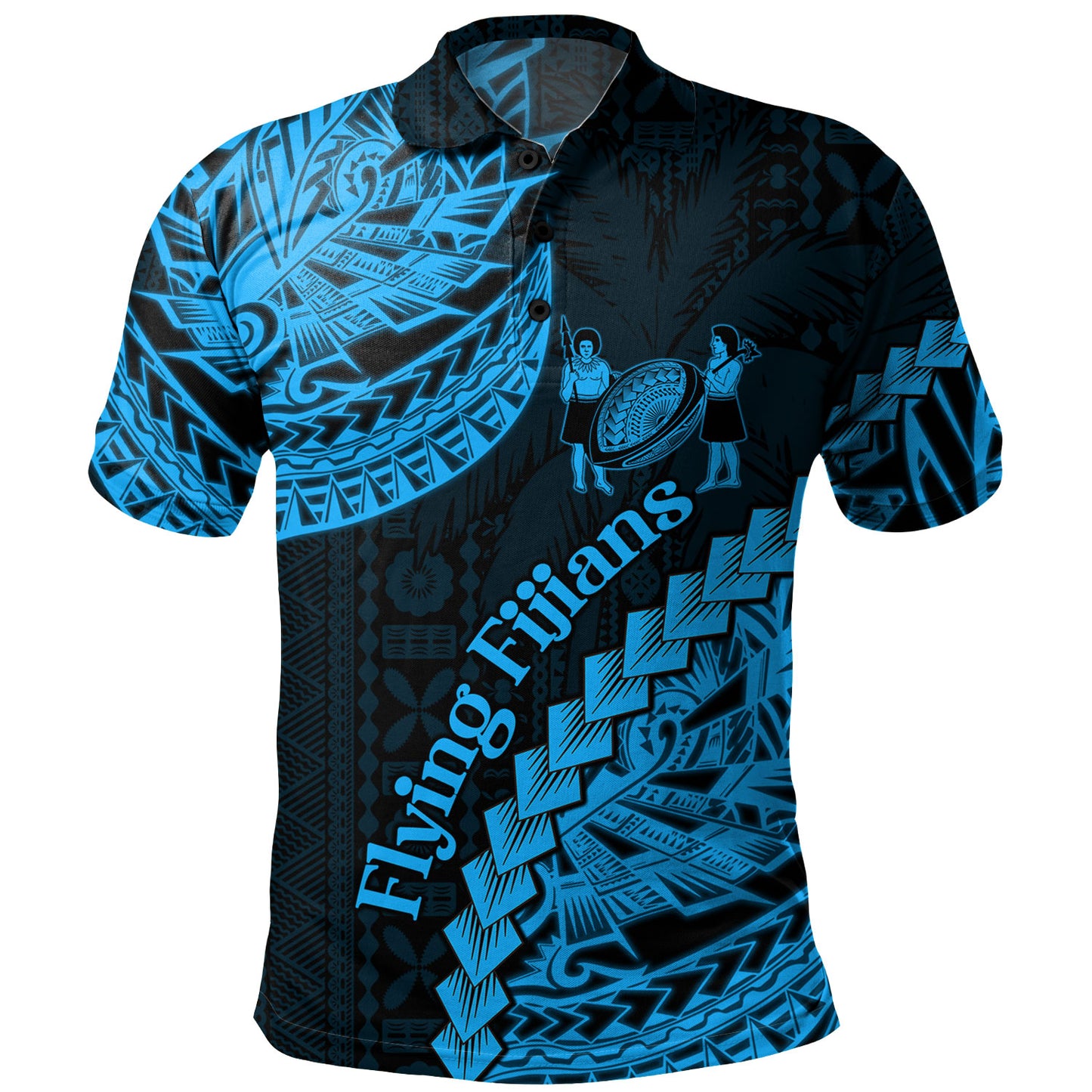 Fiji Polo Shirt Kaiviti Fiji Rugby Palm Tree