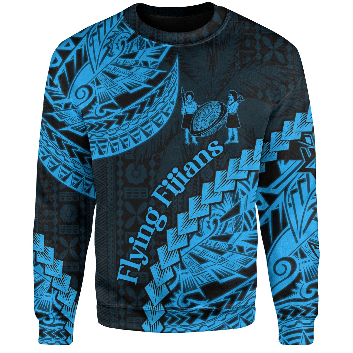 Fiji Sweatshirt Kaiviti Fiji Rugby Palm Tree