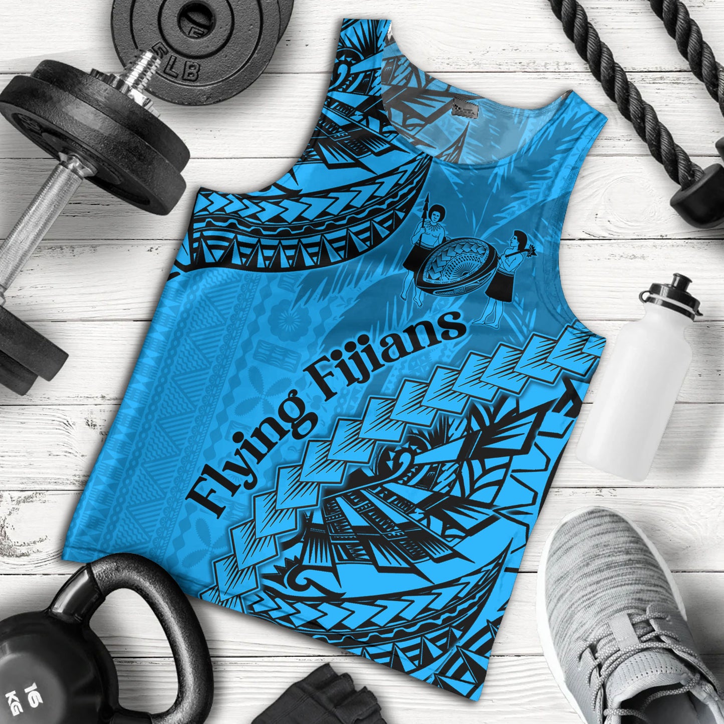 Fiji Tank Top Kaiviti Fiji Rugby Palm Tree