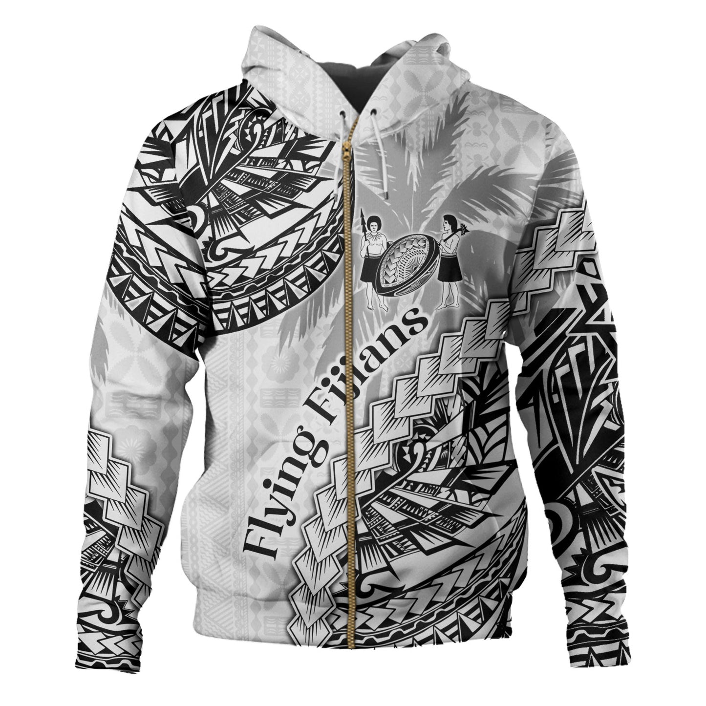 Fiji Hoodie Kaiviti Fiji Rugby Palm Tree