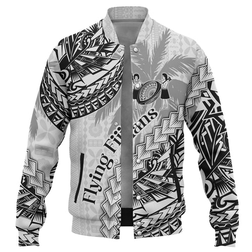 Fiji Baseball Jacket Kaiviti Fiji Rugby Palm Tree
