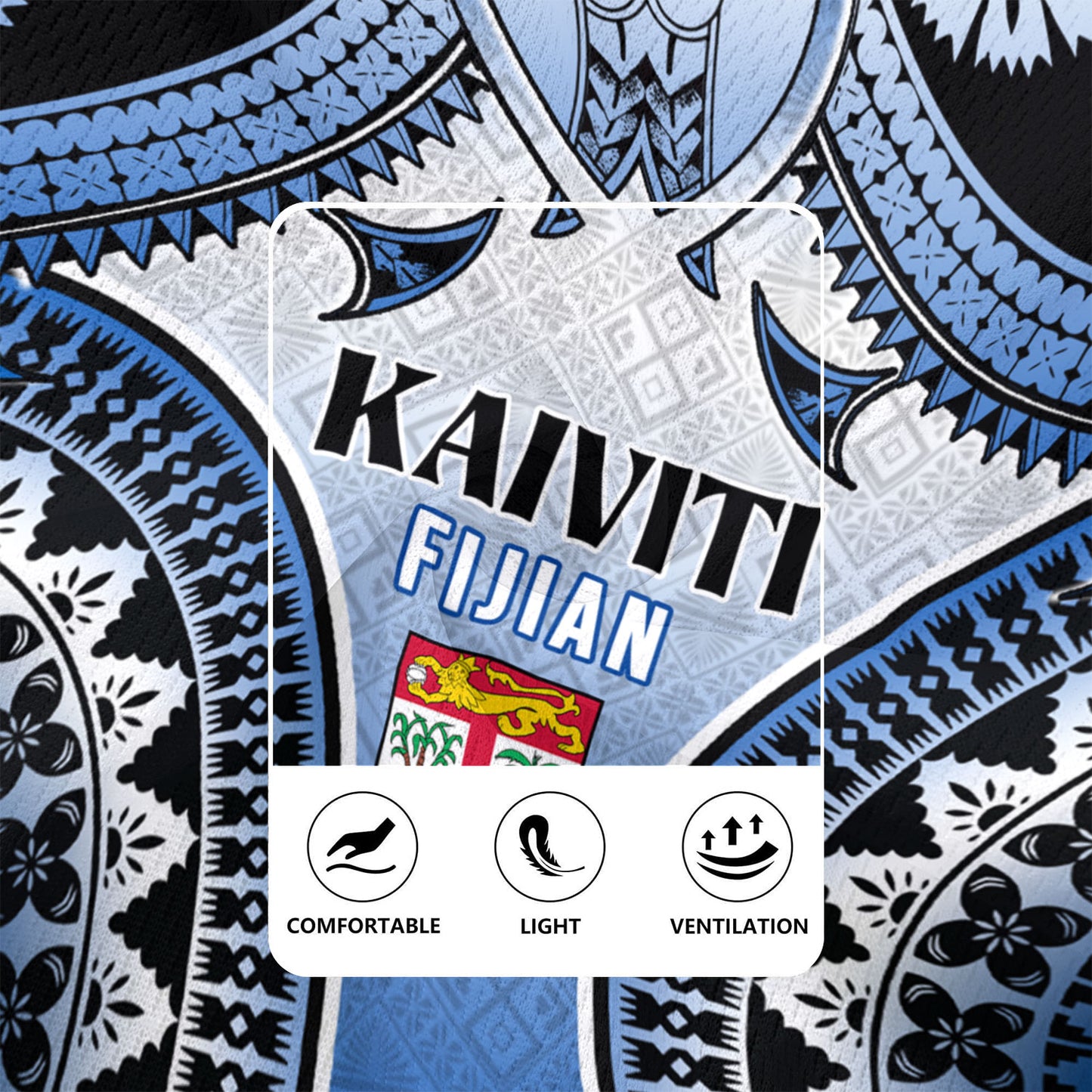 Fiji Rugby Jersey Kaiviti Kesakesa Fiji Tapa Design