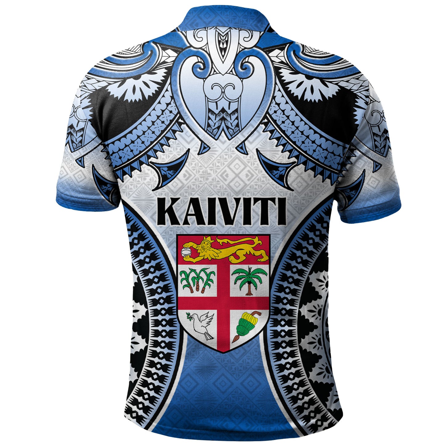 Fiji Polo Shirt Kaiviti Kesakesa Fiji Tapa Design