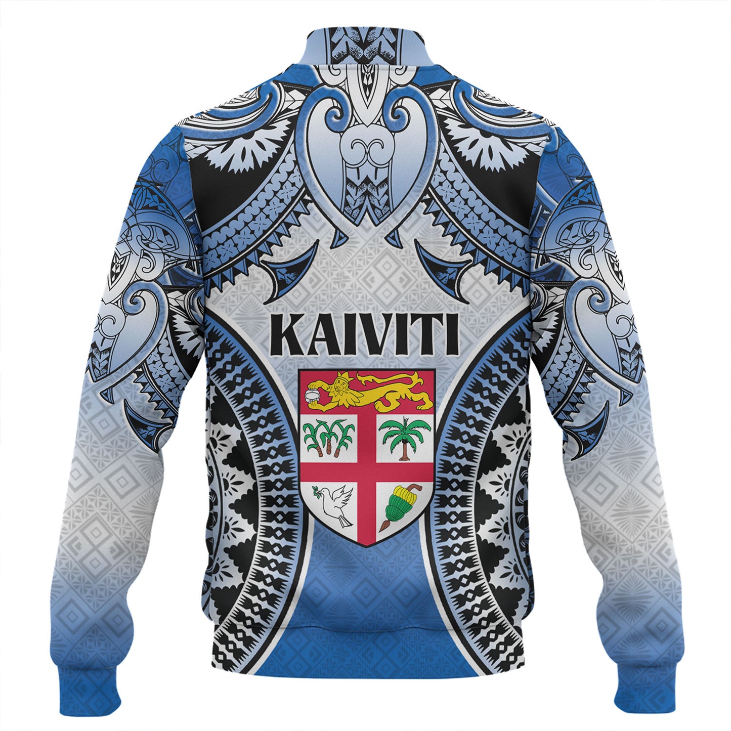 Fiji Baseball Jacket Kaiviti Kesakesa Fiji Tapa Design