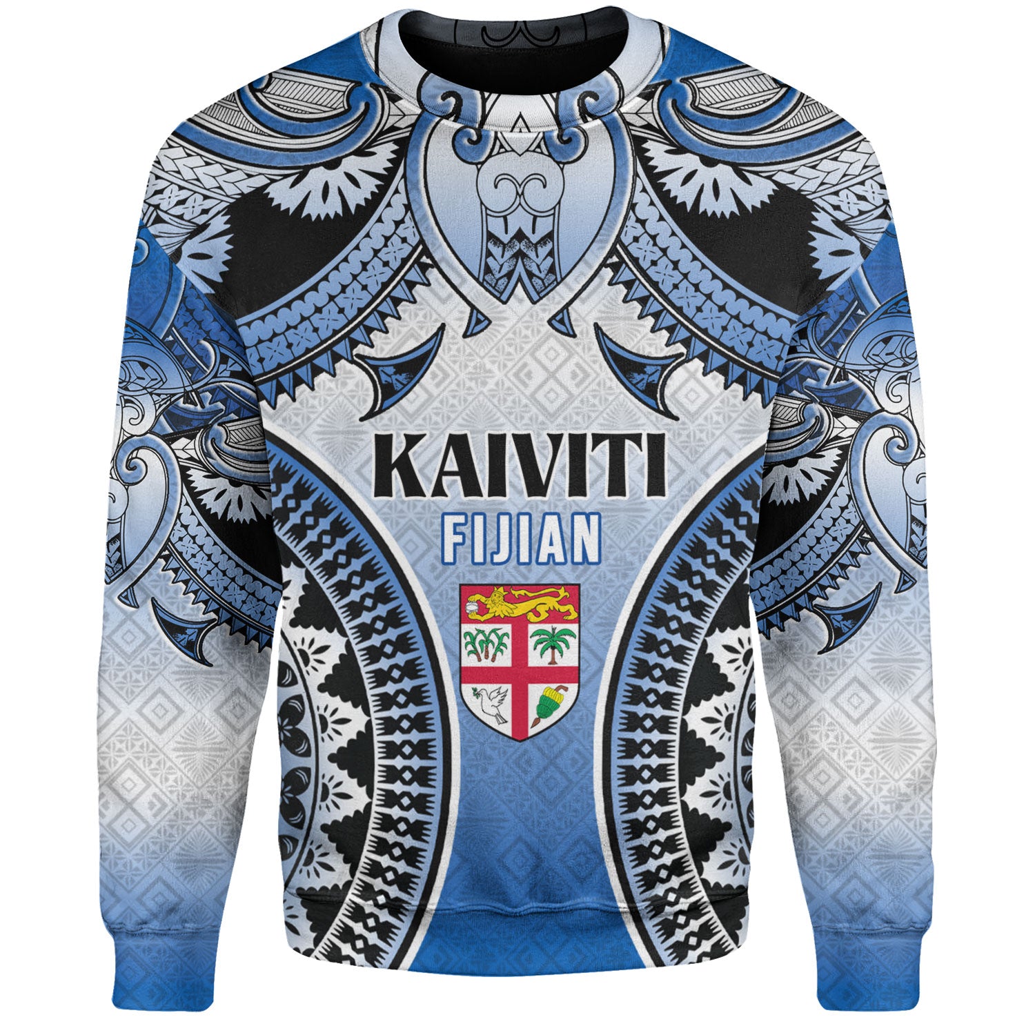 Fiji Sweatshirt Kaiviti Kesakesa Fiji Tapa Design