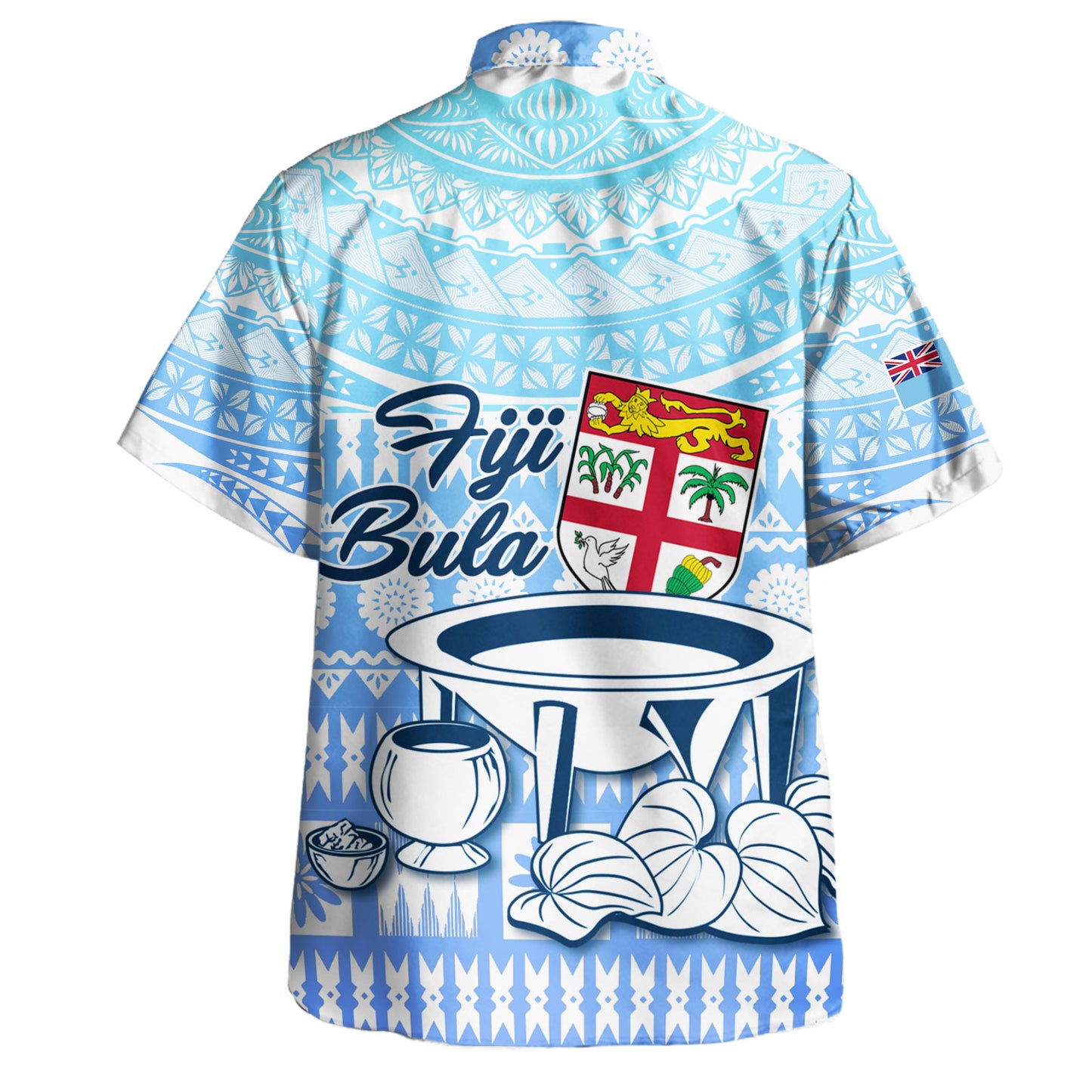 Fiji Custom Personalised Hawaiian Shirt Tapa Fijian Seamless Pattern