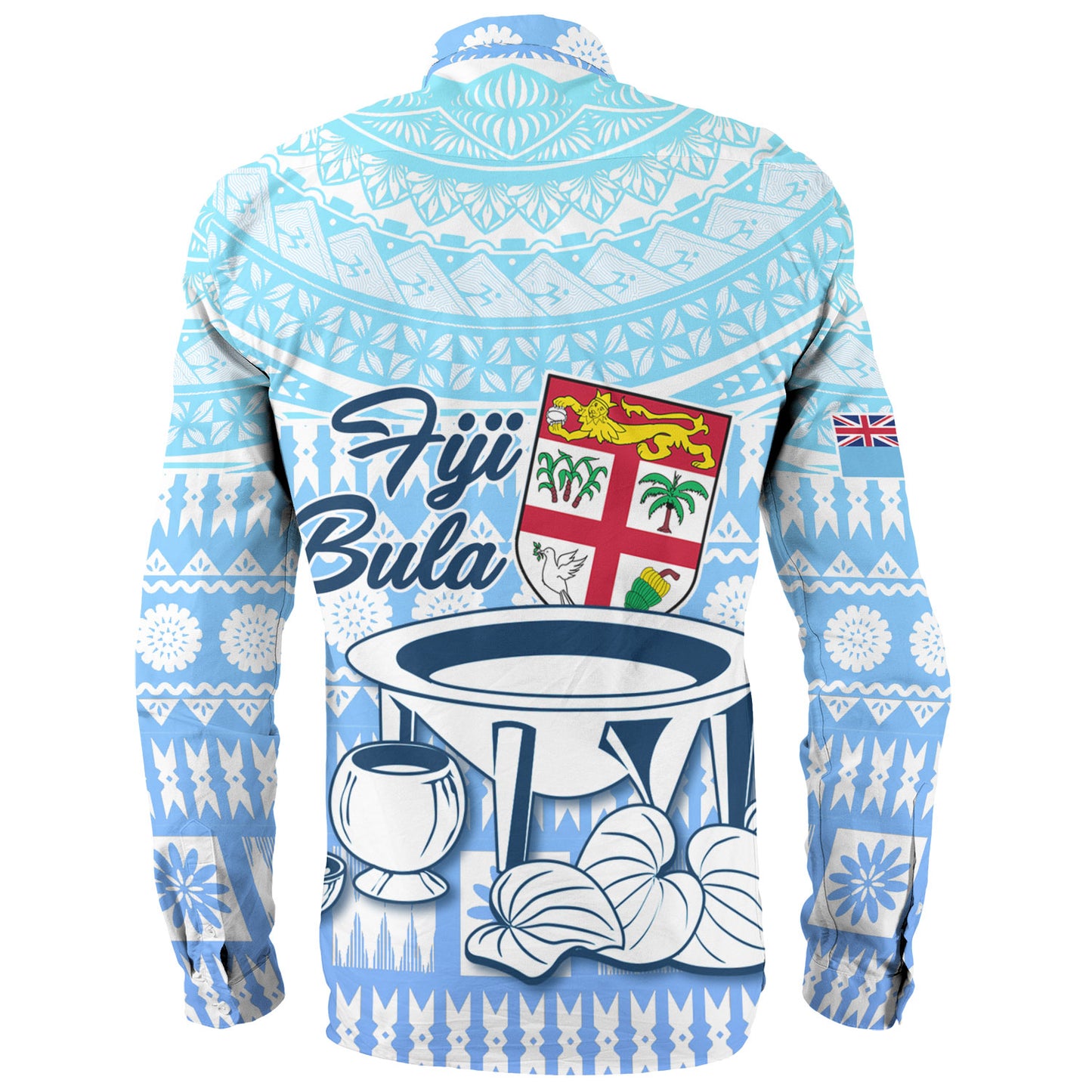Fiji Long Sleeve Shirt Kava Fiji Masi Patterns
