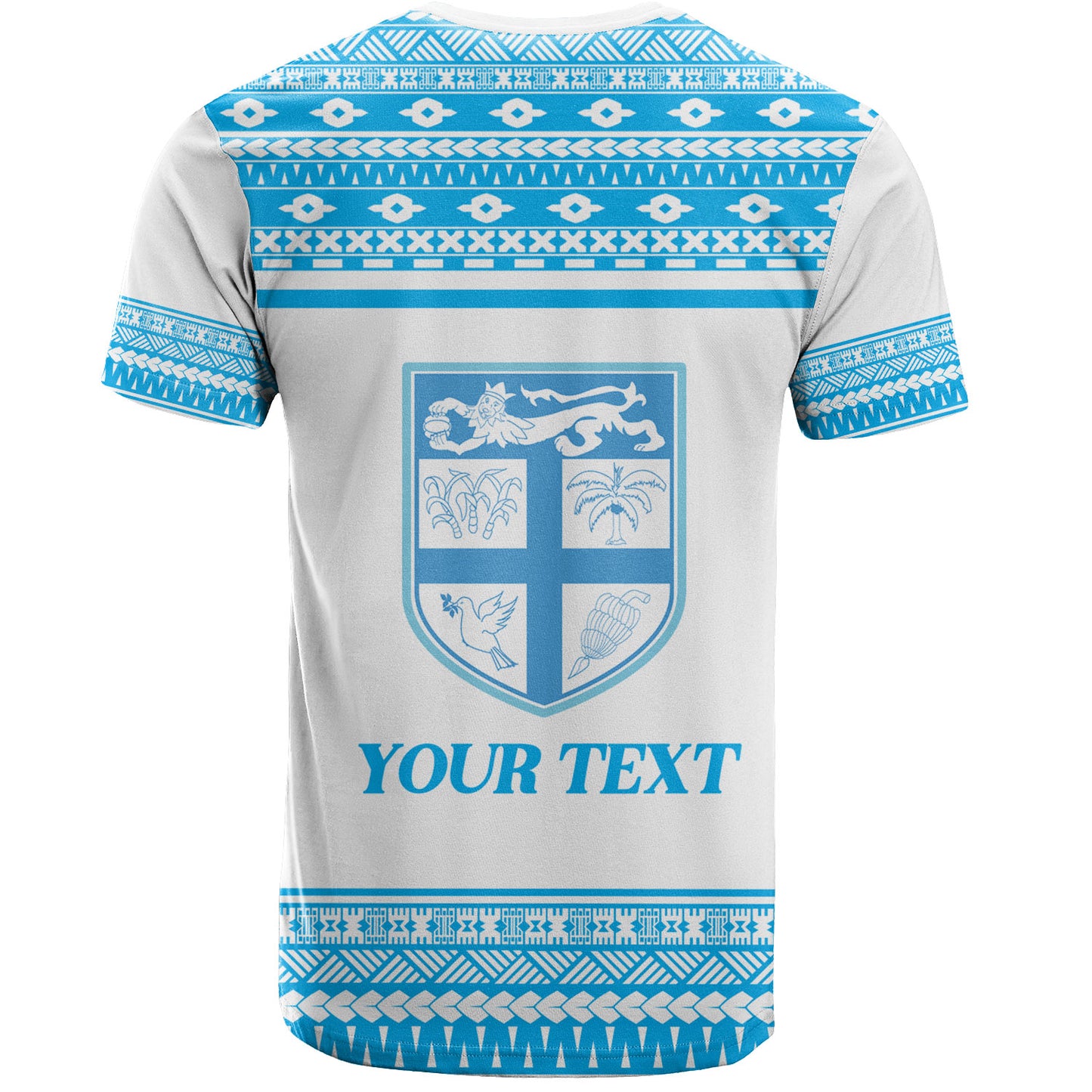 Fiji T-Shirt Custom Rugby Flying Fijian Makare And Tapa Design