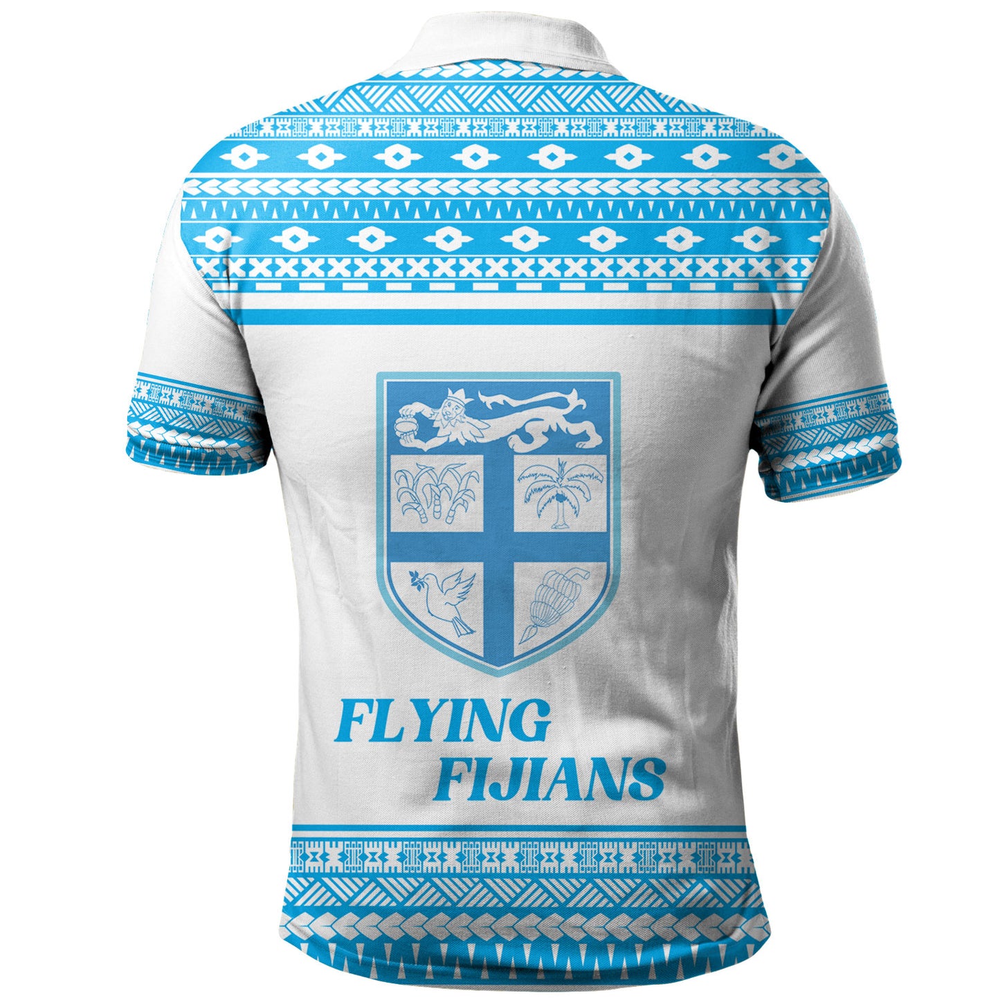 Fiji Polo Shirt Custom Rugby Flying Fijian Makare And Tapa Design