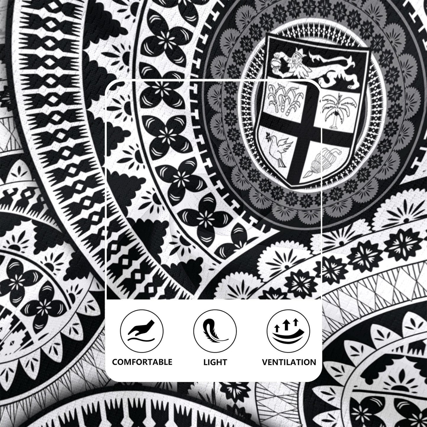 Fiji Rugby Jersey Bula Fijian Circle Pattern Design