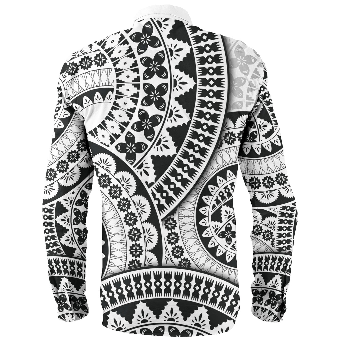 Fiji Long Sleeve Shirt Bula Fijian Circle Pattern Design