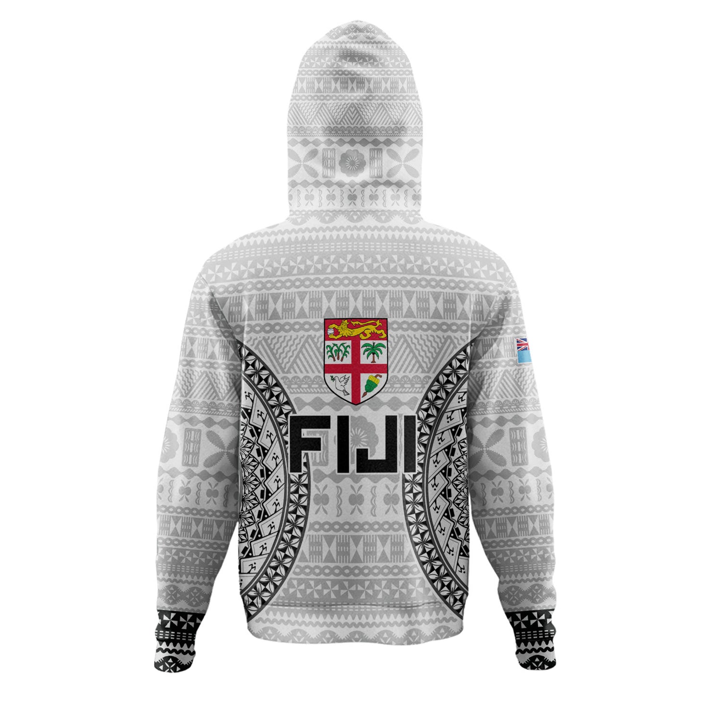 Fiji Custom Personalised Hoodie Seal With Map Fijian Tapa Patterns