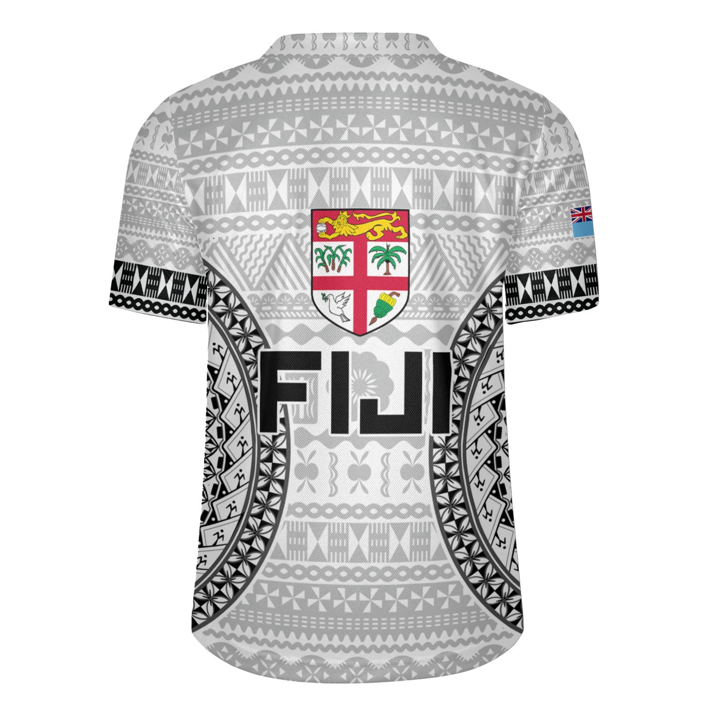 Fiji Custom Personalised Rugby Jersey Seal With Map Fijian Tapa Patterns