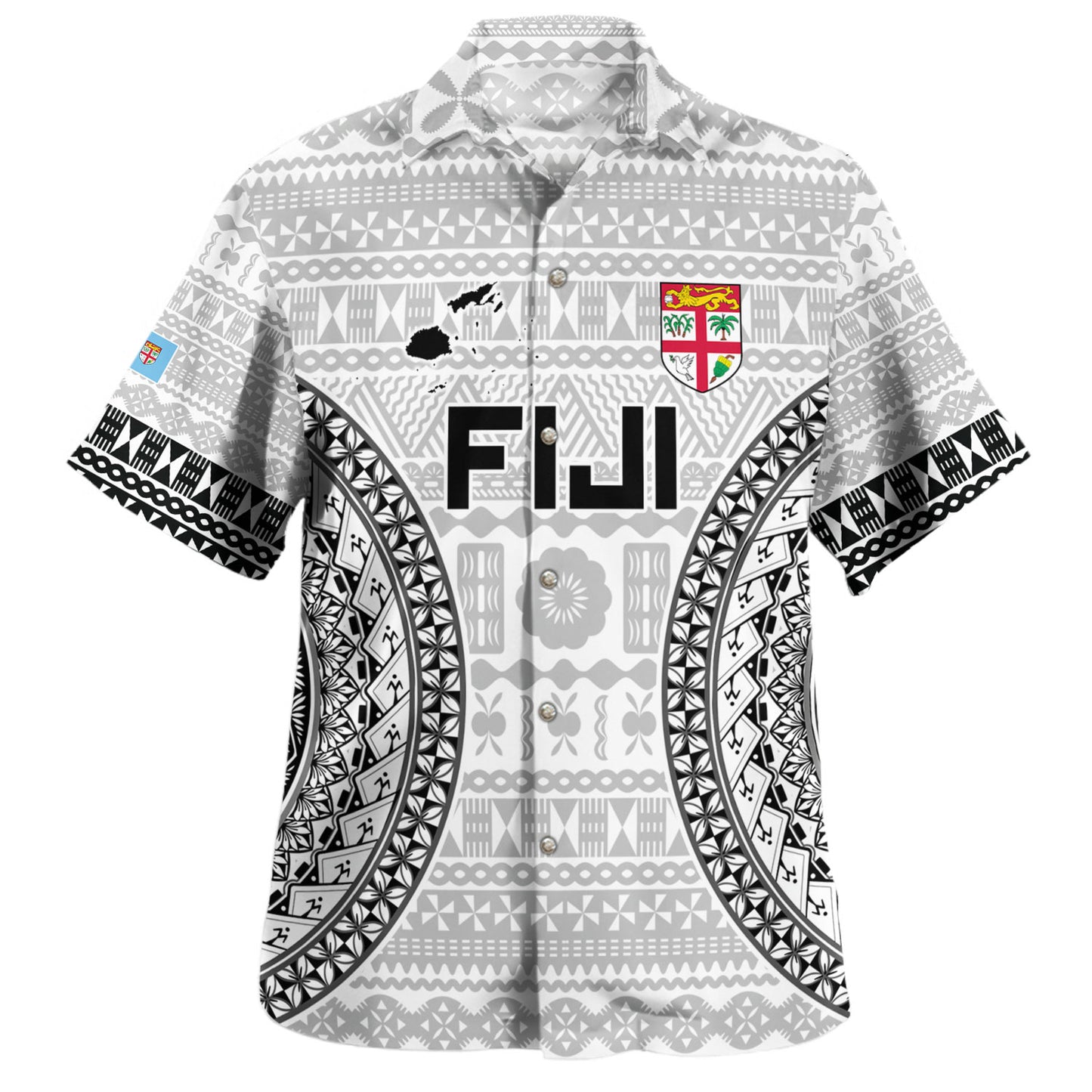 Vanuatu Custom Personalised Hawaiian Shirt Vanuatu Seal With Aboriginal Patterns Style