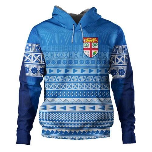 Fiji Custom Personalised Hoodie Tapa Fijian Seamless Pattern