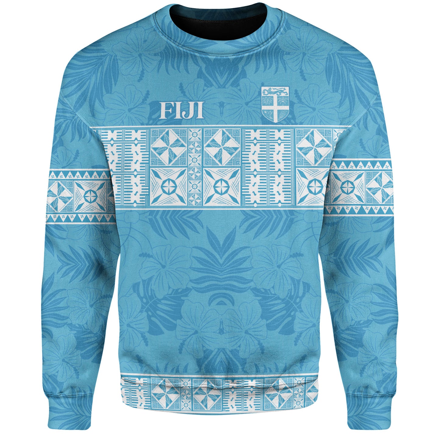 Fiji Sweatshirt Custom Traditional Fijian Masi Pink Color