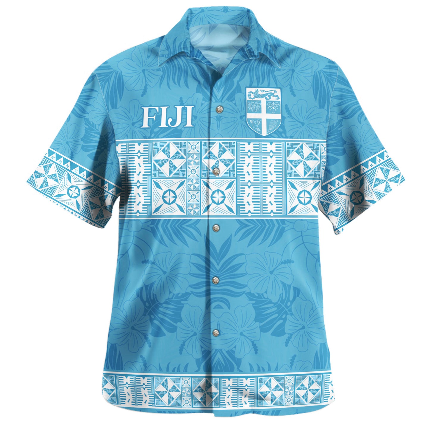 Fiji Hawaiian Shirt Custom Traditional Fijian Masi Pink Color