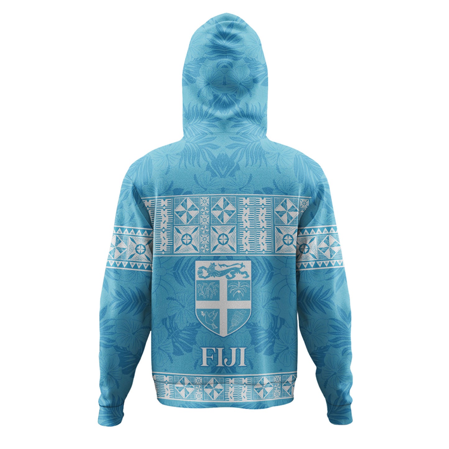 Fiji Hoodie Custom Traditional Fijian Masi Pink Color