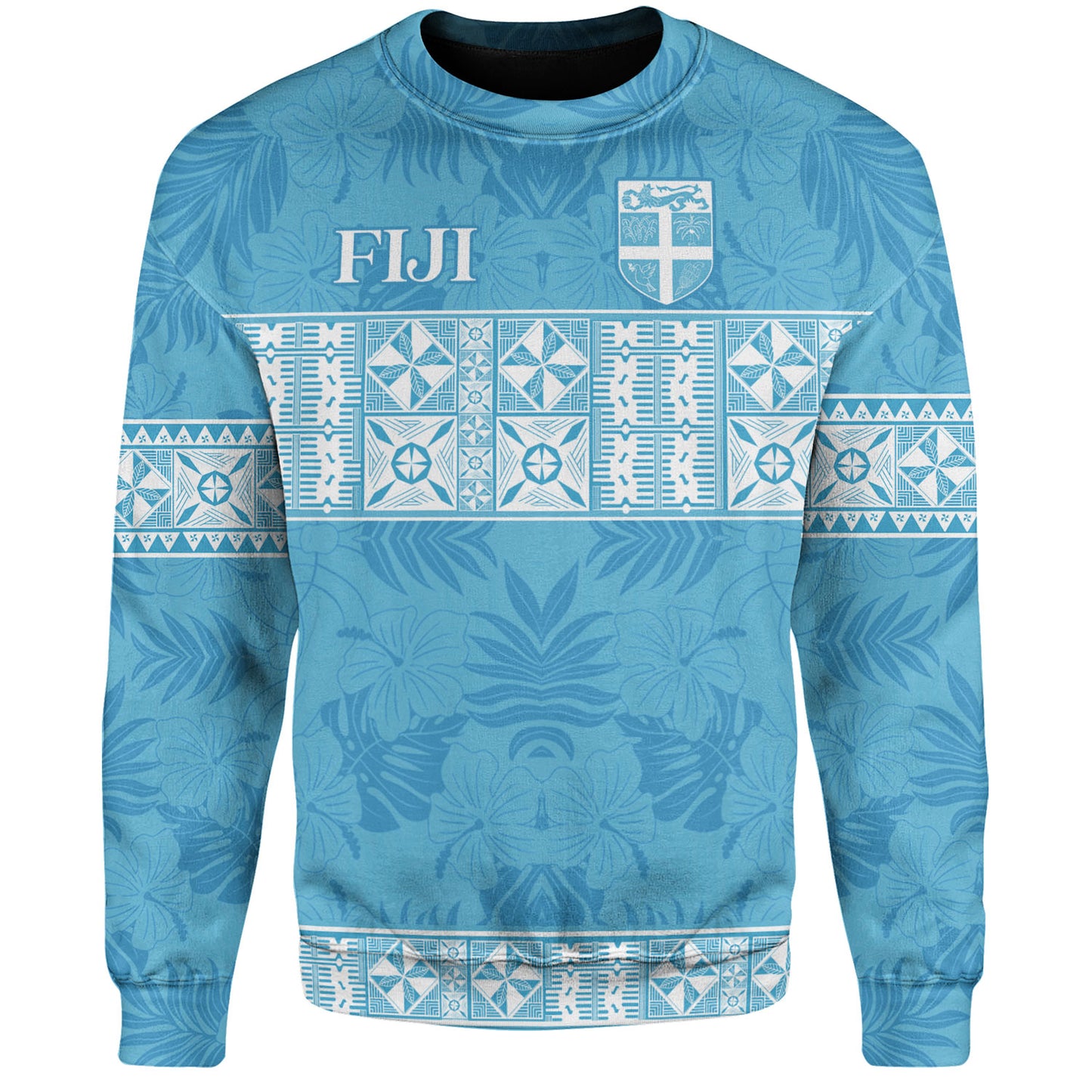 Fiji Sweatshirt Custom Traditional Fijian Masi Pink Color