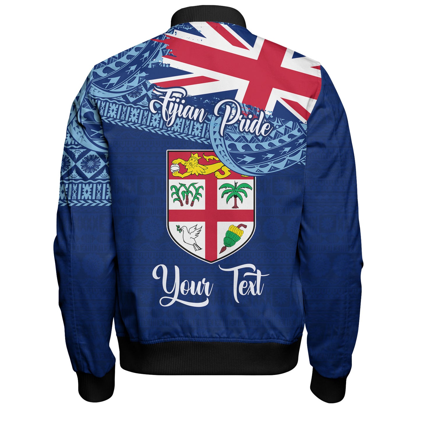 Fiji Bomber Jacket - Custom Fijian Pride Masi Patterns