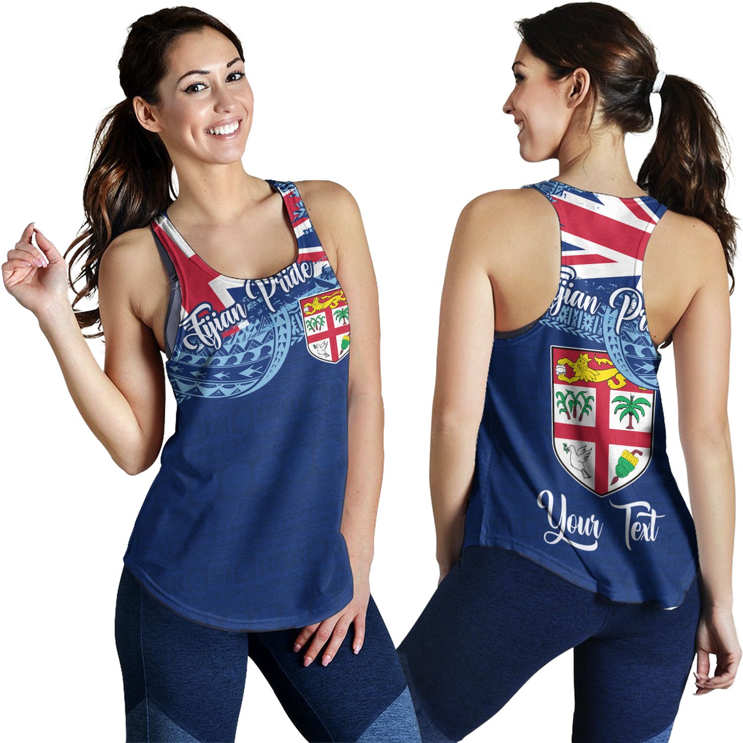 Fiji Women Tank - Custom Fijian Pride Masi Patterns