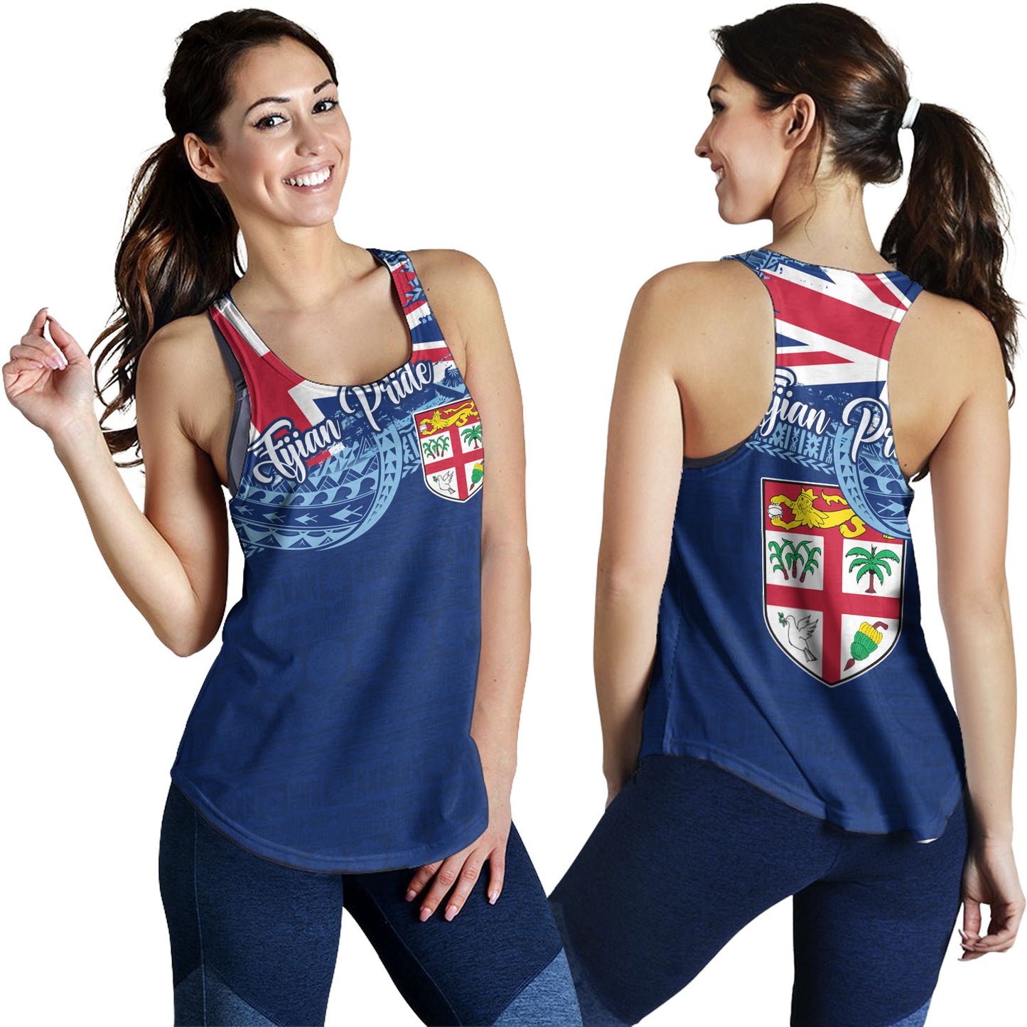 Fiji Women Tank - Custom Fijian Pride Masi Patterns