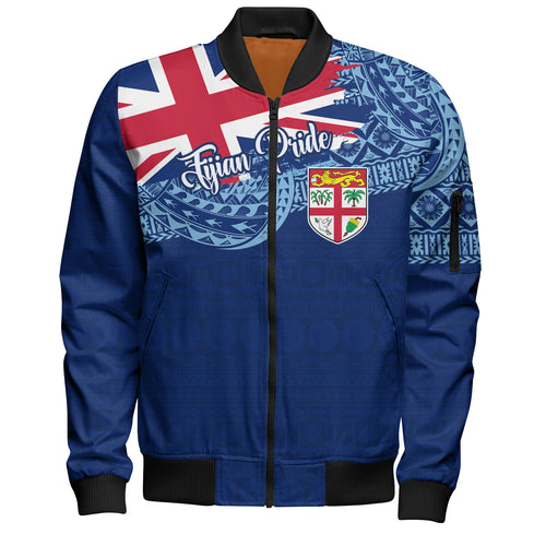 Fiji Bomber Jacket - Custom Fijian Pride Masi Patterns