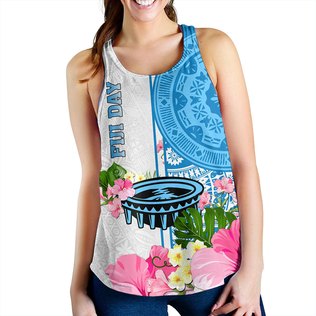 Fiji Women Tank Fiji Day Tanoa Hibiscus Fijian Tapa Masi Pattern