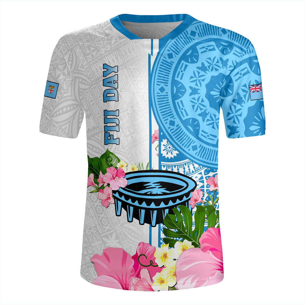 Fiji Rugby Jersey Fiji Day Tanoa Hibiscus Fijian Tapa Masi Pattern