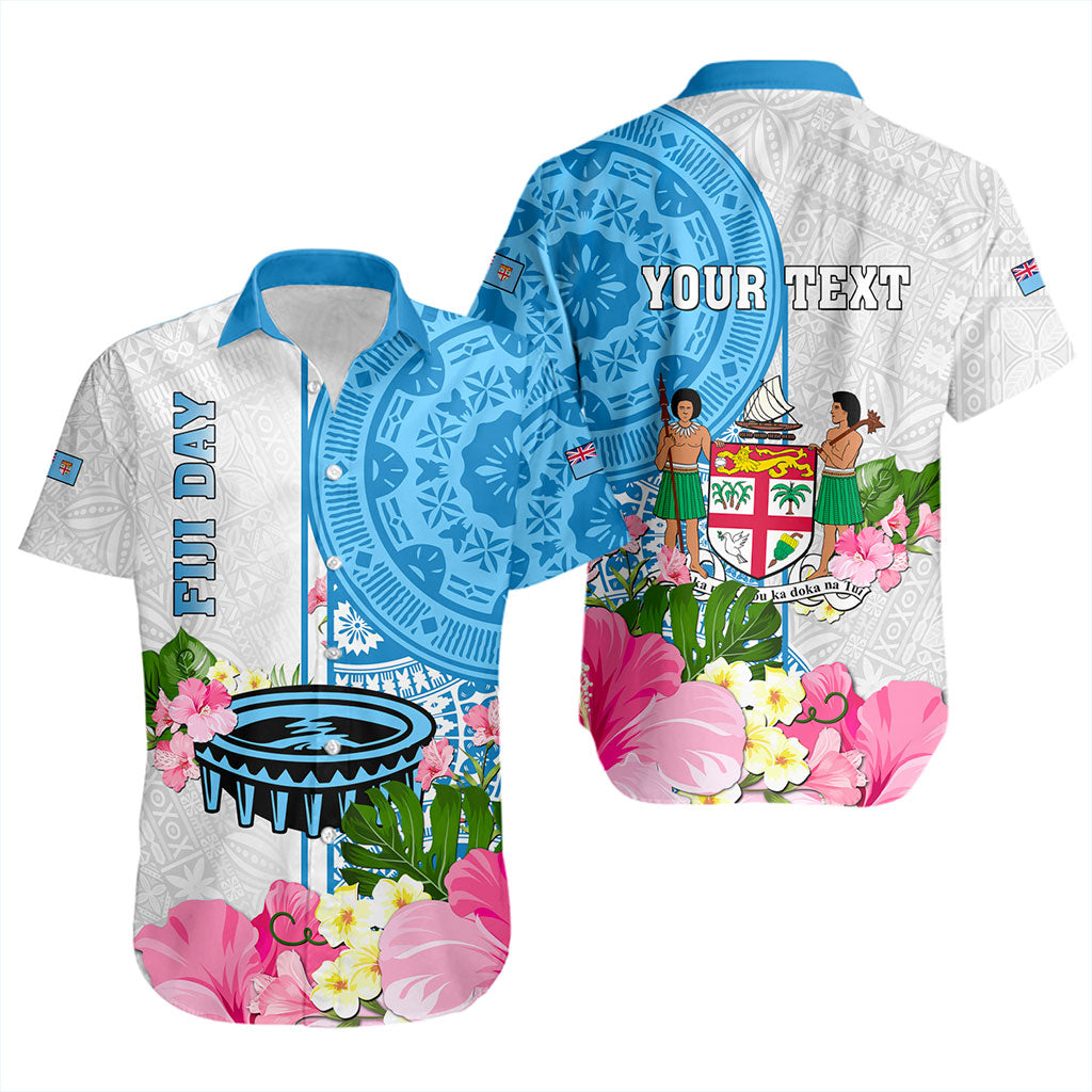 Fiji Short Sleeve Shirt Fiji Day Tanoa Hibiscus Fijian Tapa Masi Pattern