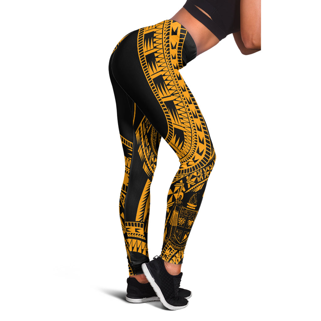 Fiji Legging Polynesian Pattern Gold