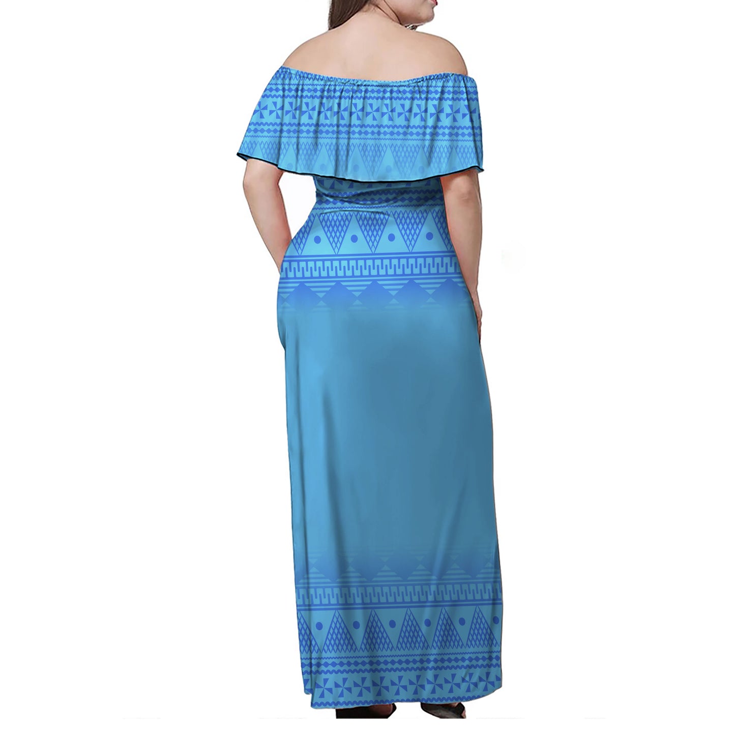 Fiji Combo Dress And Shirt Flag Color With Traditional Patterns