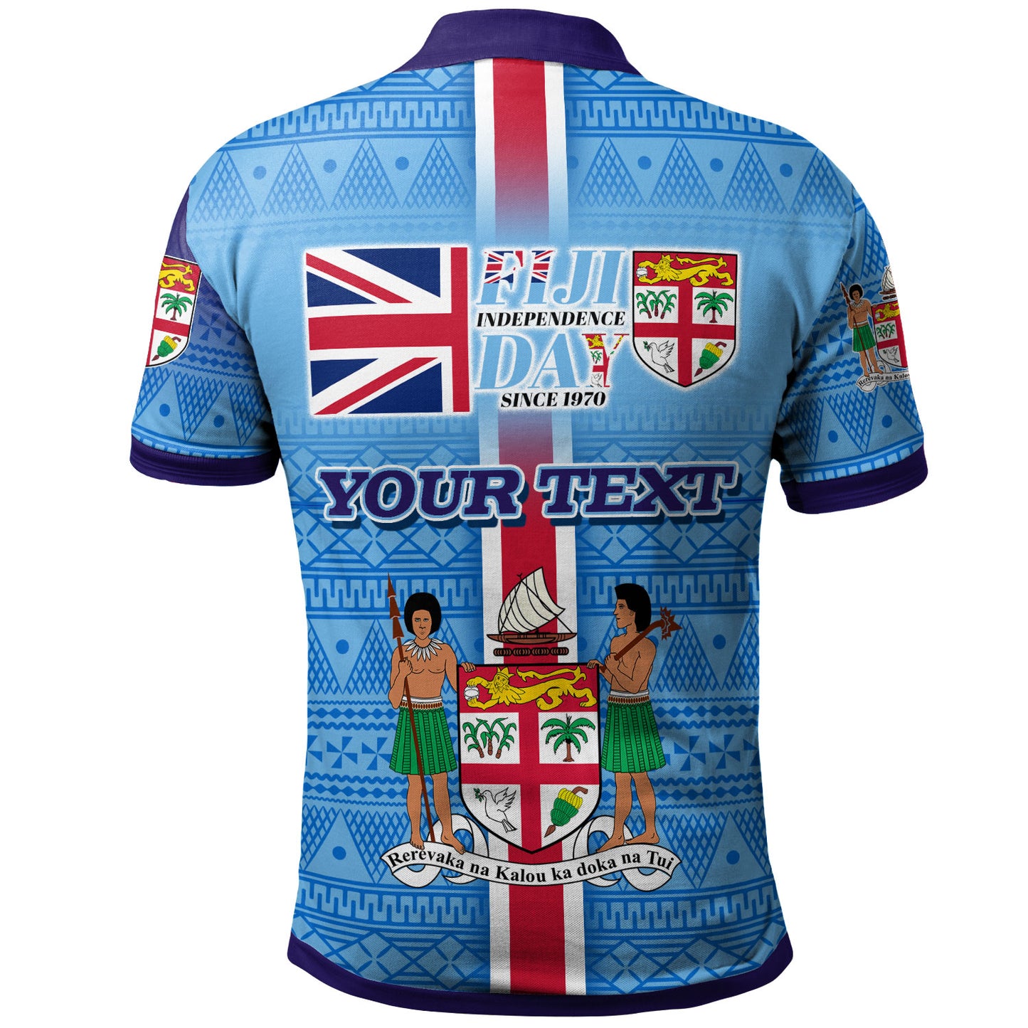 Fiji Polo Shirt - Custom Fiji Independence Tapa Patterns Sport Style Polo Shirt