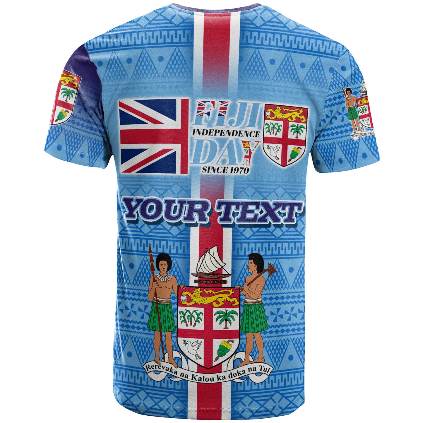 Fiji T-Shirt - Custom Fiji Independence Tapa Patterns Sport Style T-Shirt