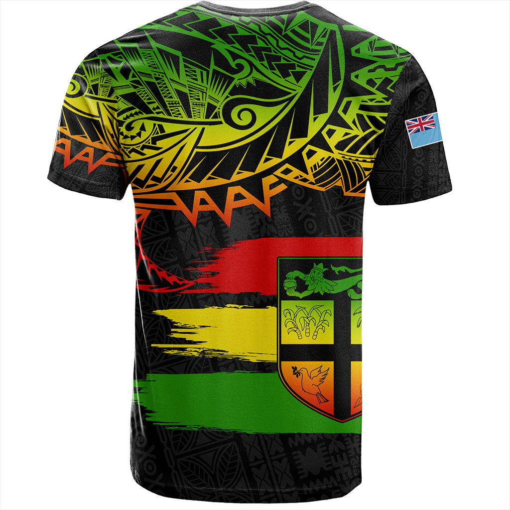 Fiji T-Shirt Tribal Melanesia Grunge Reggae