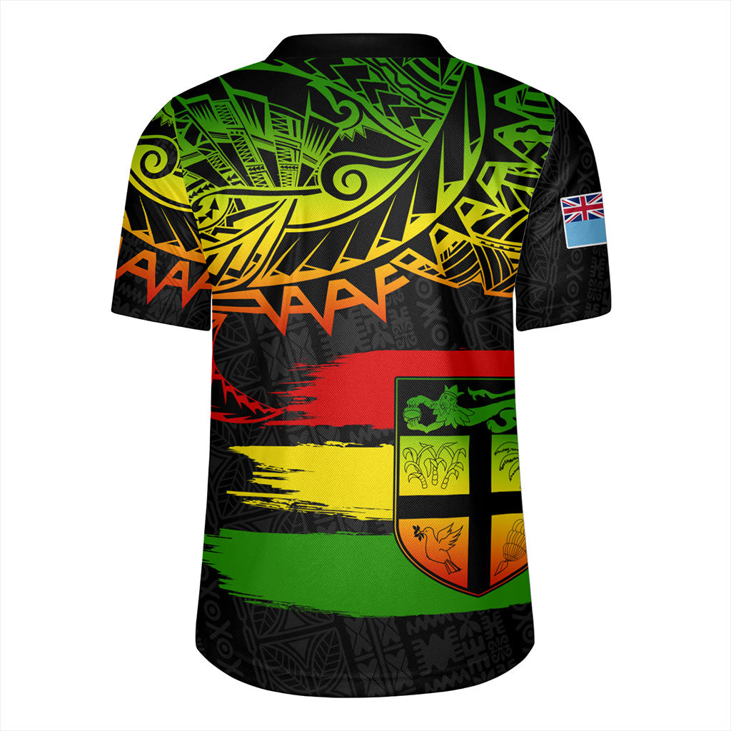Fiji Rugby Jersey Tribal Melanesia Grunge Reggae