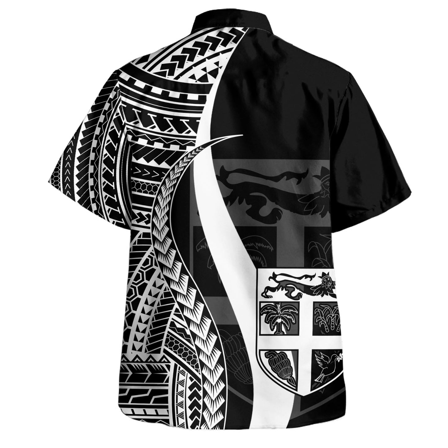 Fiji Custom Personalised Hawaiian Shirt Polynesian Tentacle Tribal Pattern