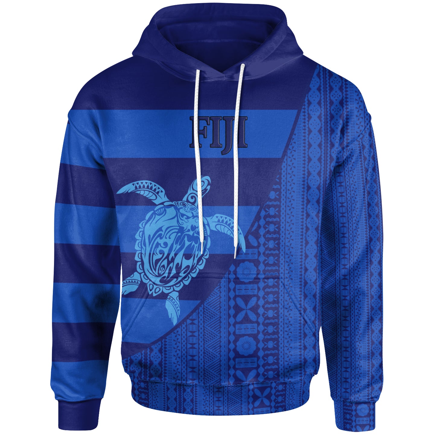 Fiji Tapa Hoodie - Fiji Turtle Mermaid
