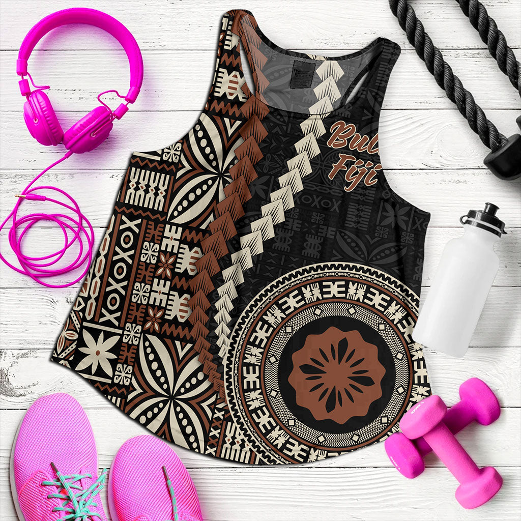 Fiji Women Tank Kesakesa Masi Diamond Tapa Tribal