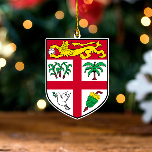 Fiji Acrylic And Wooden Ornament Coat Of Arms Ver.1